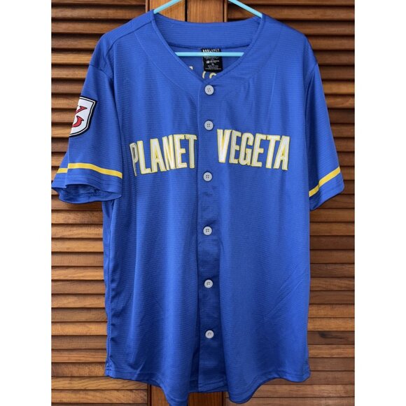 Planet Vegeta #1 Dragon Ball Z Baseball Jersey BoxLunch Exclusive Adult XL - Picture 1 of 4